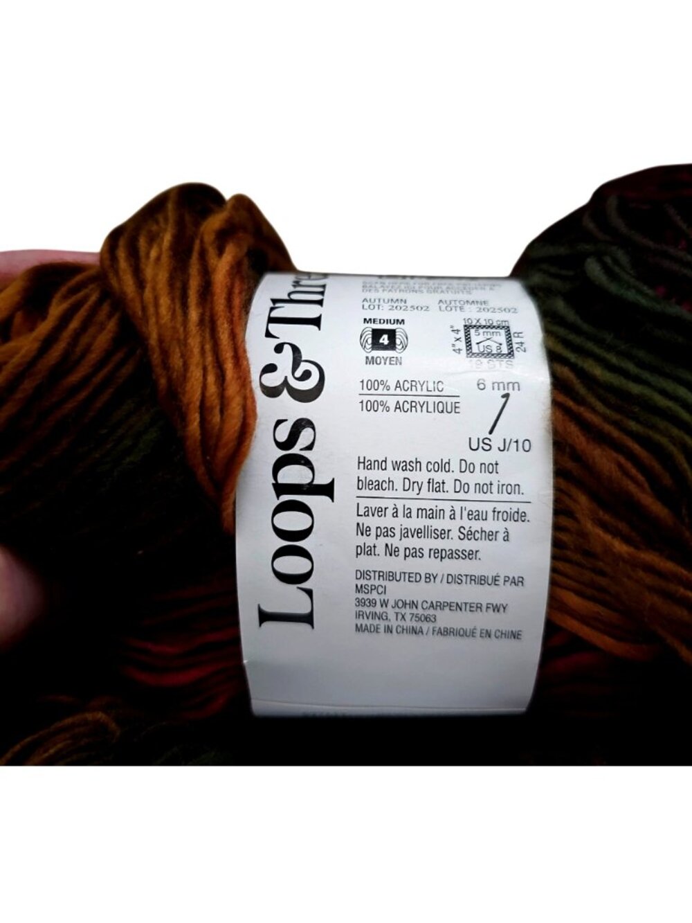 2 Skeins of Loops & Threads Facets Autumn Multicolor 100% Acrylic Yarn Medium 4 - Picture 4 of 4